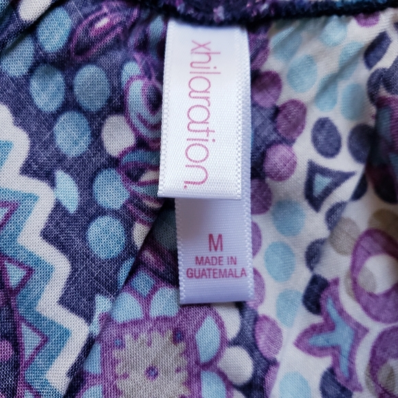 Xhilaration One Shoulder Ruffle Purple/Blue Dress - Picture 7 of 8